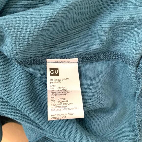 GU Uniqlo x Sesame Street Cookie Monster Half Sleeve Sweat Look T-shirt in Blue - Picture 10 of 10